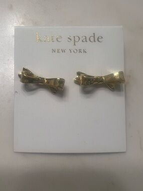 Kate Spade Gold Bow Earrings NWT